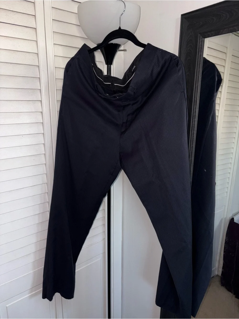 Alfani Black Pinstripe Dress Pants